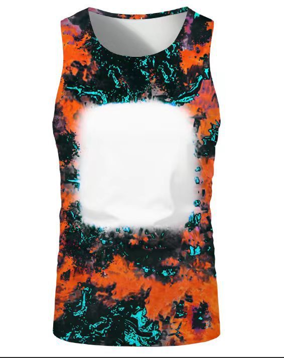 China RTS NEW Sublimation Faux Bleach Sleeveless Shirt Free Shipping (60PCS)