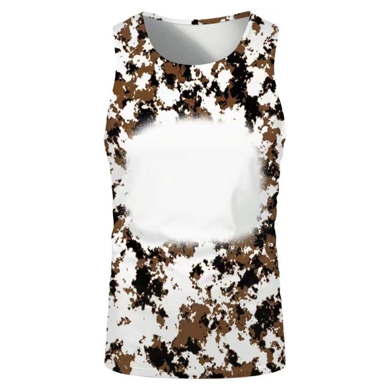 China RTS NEW Sublimation Faux Bleach Sleeveless Shirt Free Shipping (60PCS)