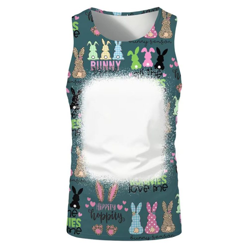 China RTS NEW Sublimation Faux Bleach Sleeveless Shirt Free Shipping (60PCS)