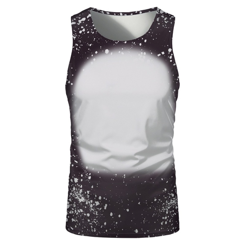 China RTS NEW Sublimation Faux Bleach Sleeveless Shirt Free Shipping (60PCS)