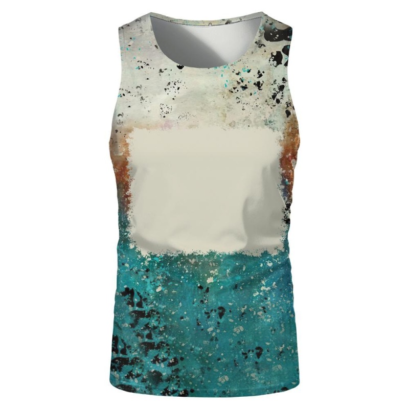 China RTS NEW Sublimation Faux Bleach Sleeveless Shirt Free Shipping (60PCS)