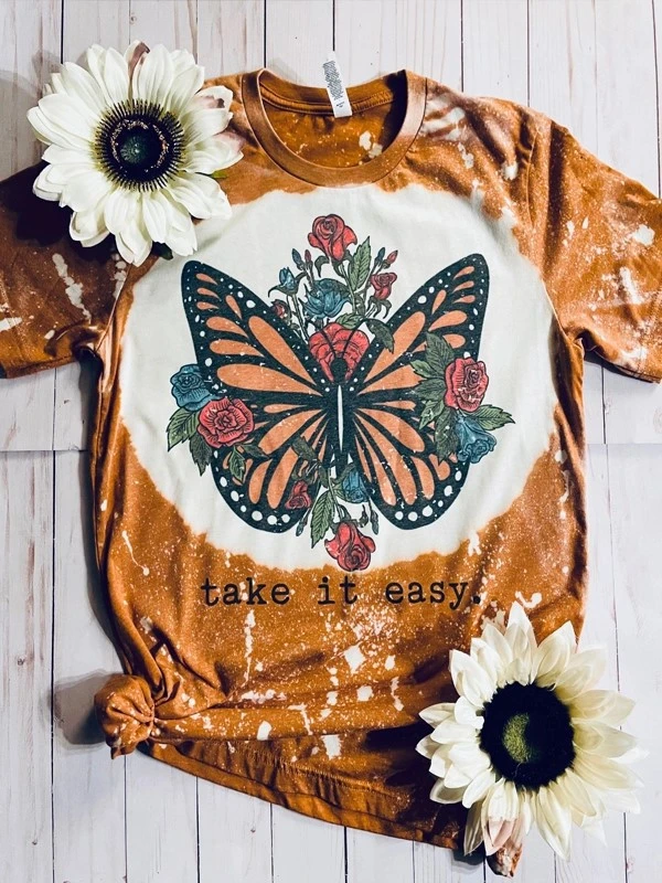 China RTS NEW Sublimation Faux Bleach T-shirt Free Shipping (20PCS/50PCS)