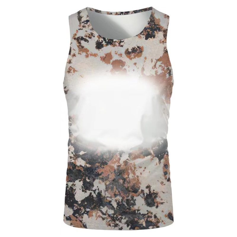 China RTS NEW Sublimation Faux Bleach Sleeveless Shirt Free Shipping (60PCS)