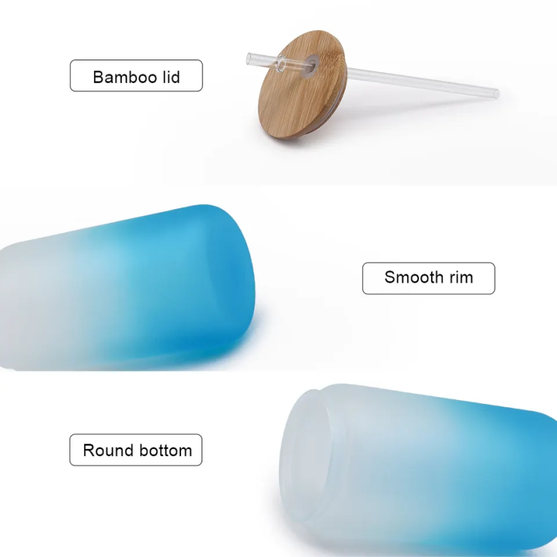 US RTS 16oz Sublimation Gradient Glass Cup (25PCS)