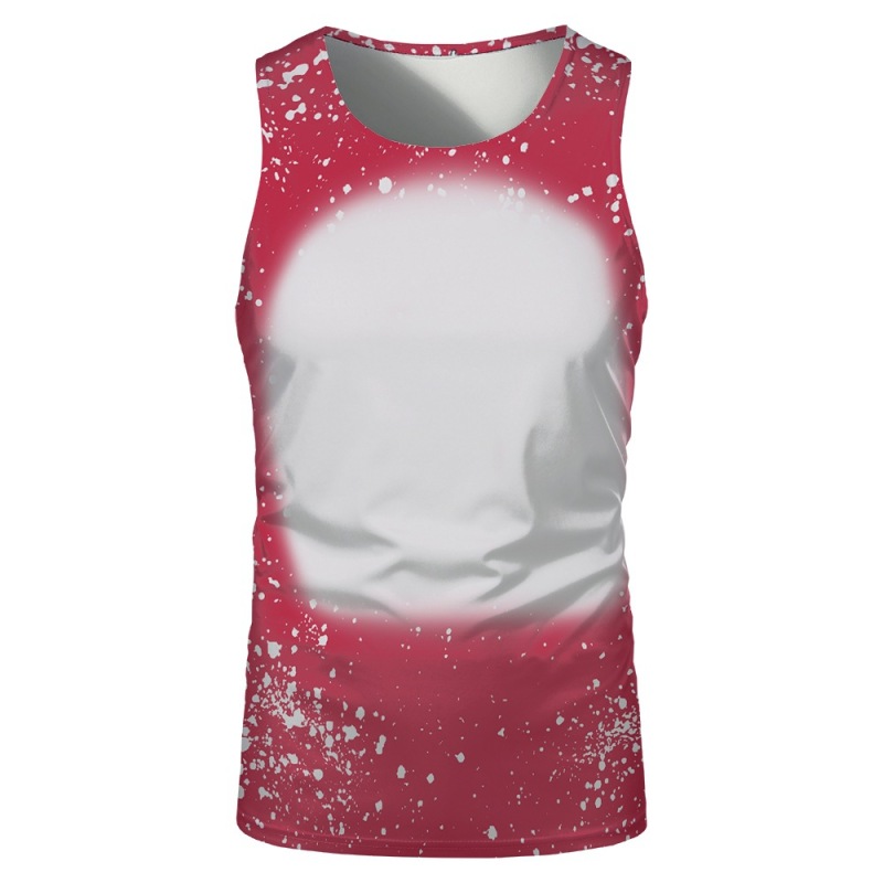 China RTS NEW Sublimation Faux Bleach Sleeveless Shirt Free Shipping (60PCS)