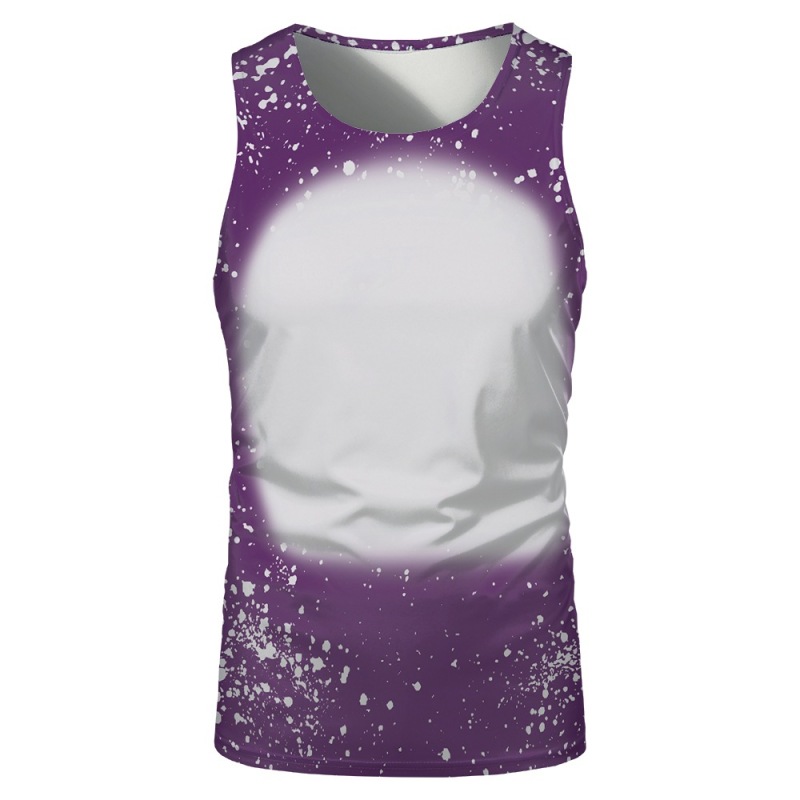 China RTS NEW Sublimation Faux Bleach Sleeveless Shirt Free Shipping (60PCS)