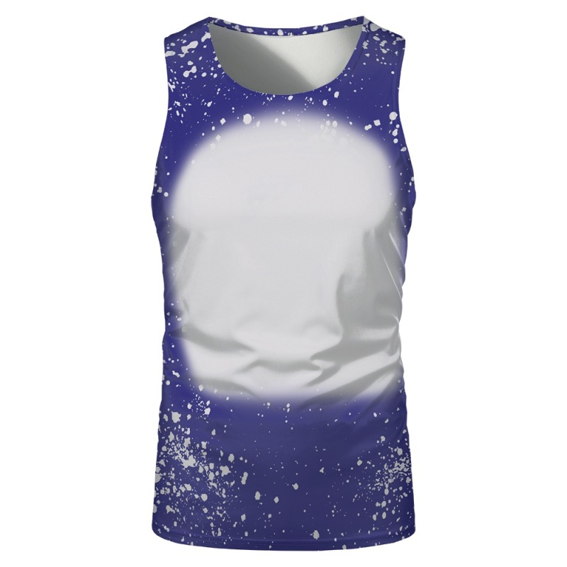 China RTS NEW Sublimation Faux Bleach Sleeveless Shirt Free Shipping (60PCS)
