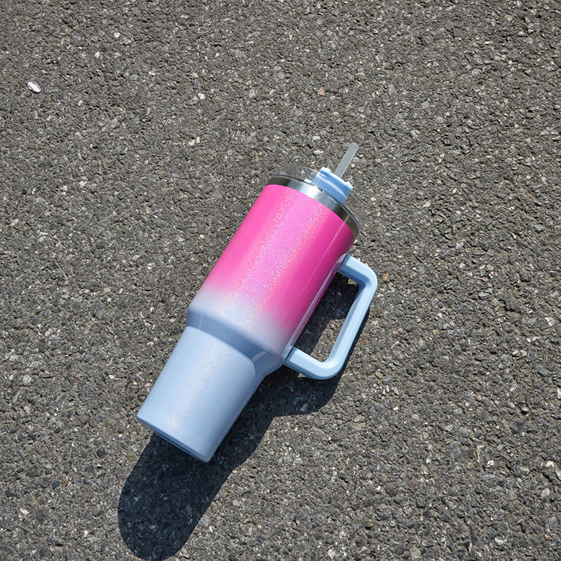 China RTS 40oz Sublimation Glitter Ombre Travel Mug (25PCS)