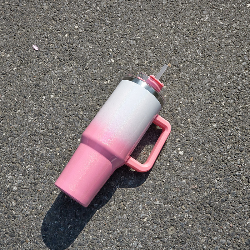 China RTS 40oz Sublimation Glitter Ombre Travel Mug (25PCS)
