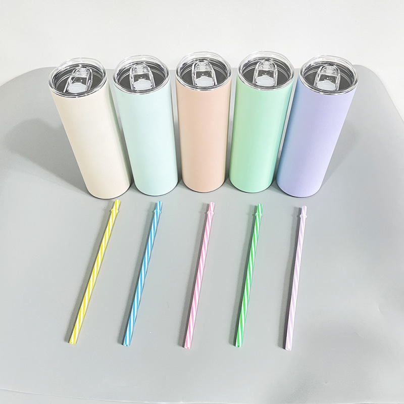 NEW China RTS 20oz Sublimation Colorful Matte Straight Tumbler Free Shipping (25PCS/50PCS)