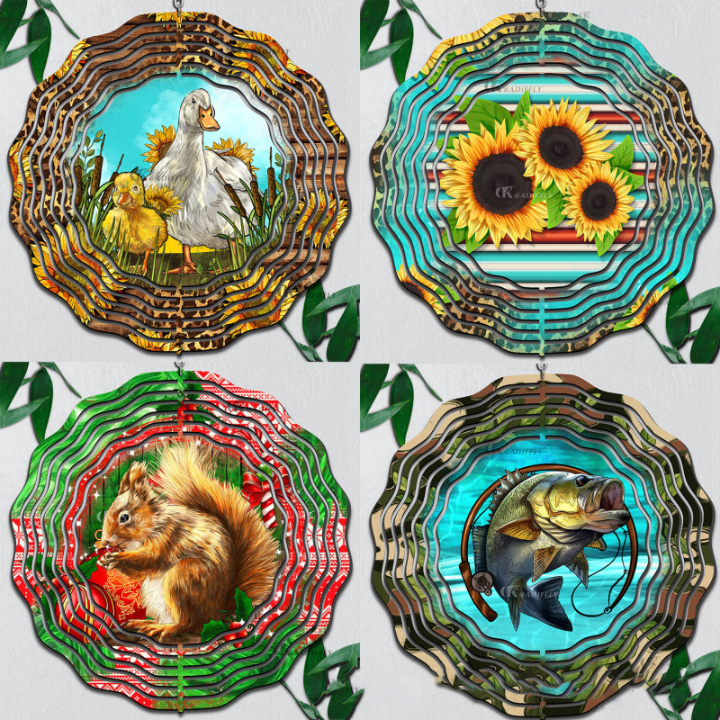 China RTS Sublimation Aluminum Double-Side Wind Spinner 10 inch (10pcs/20pcs) (Free Shipping by Air)