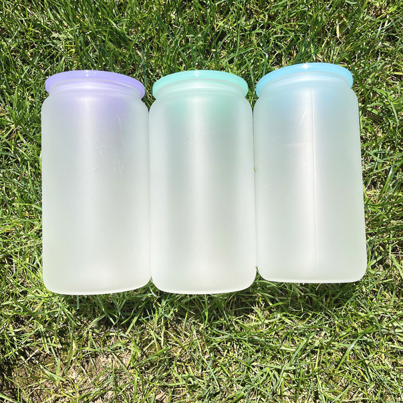 NEW China RTS16oz Sublimation Glass Can/Jar Free Shipping (50PCS)