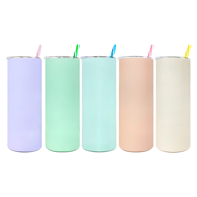 NEW China RTS 20oz Sublimation Colorful Matte Straight Tumbler Free Shipping (25PCS/50PCS)