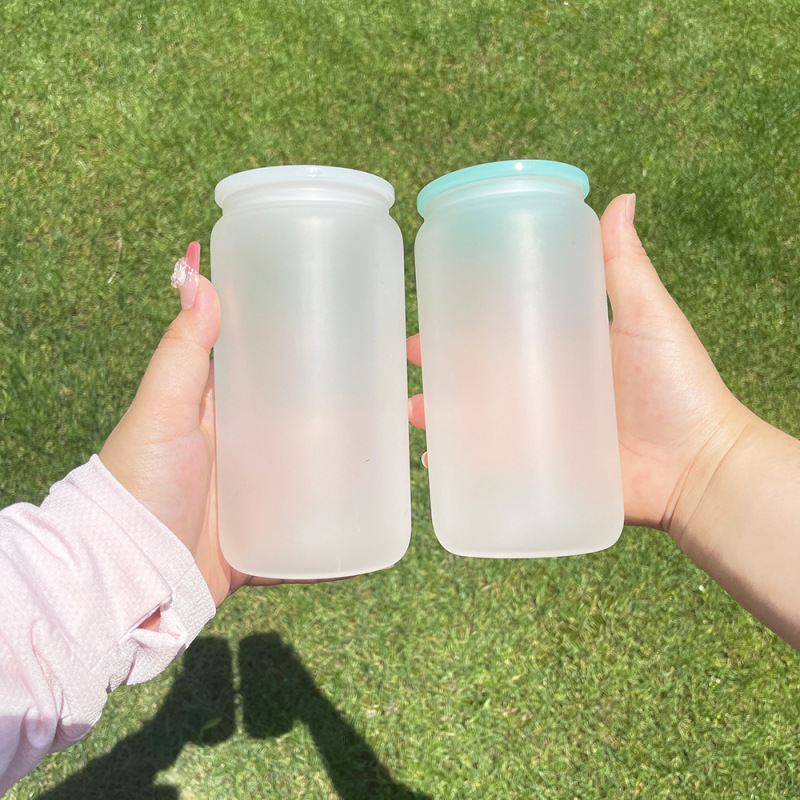 NEW China RTS16oz Sublimation Glass Can/Jar Free Shipping (50PCS)