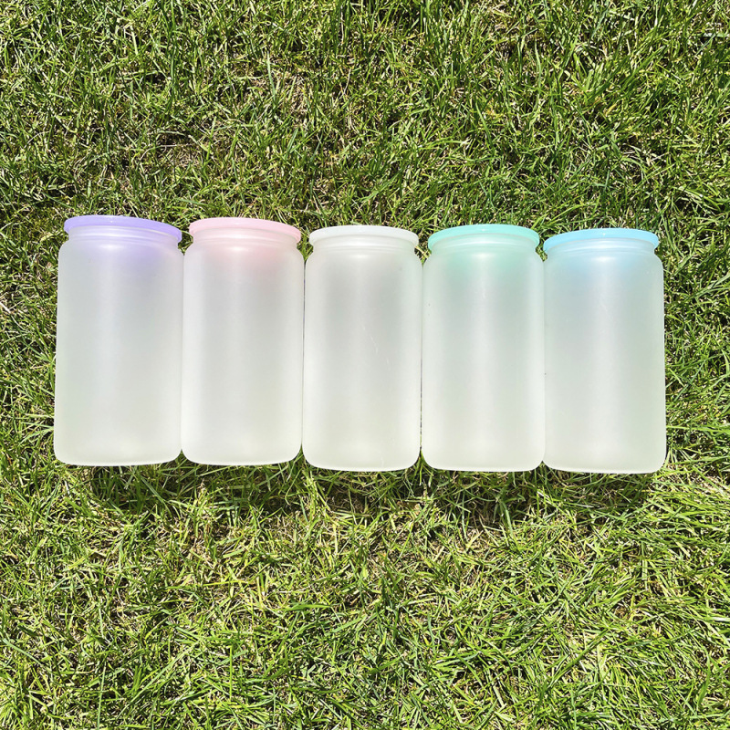NEW China RTS16oz Sublimation Glass Can/Jar Free Shipping (50PCS)