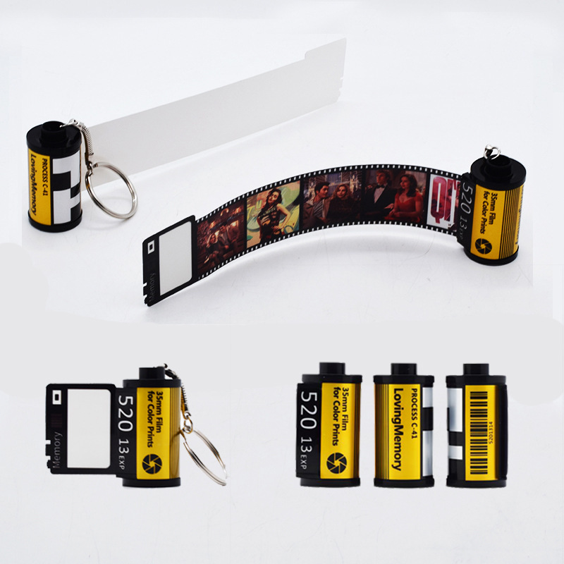 NEW China RTS Sublimation Double-sides Blank Film Key Chain Free Shipping (50pcs/100pcs)