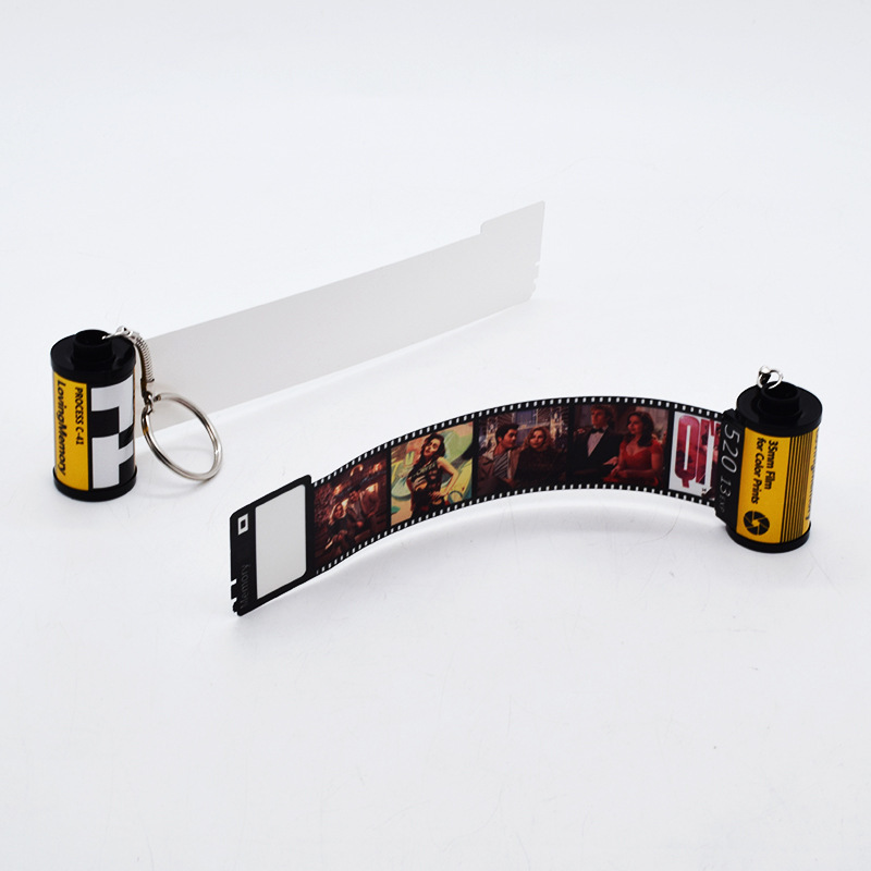 NEW China RTS Sublimation Double-sides Blank Film Key Chain Free Shipping (50pcs/100pcs)