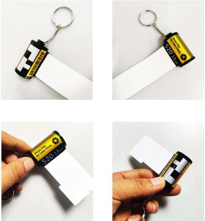 NEW China RTS Sublimation Double-sides Blank Film Key Chain Free Shipping (50pcs/100pcs)