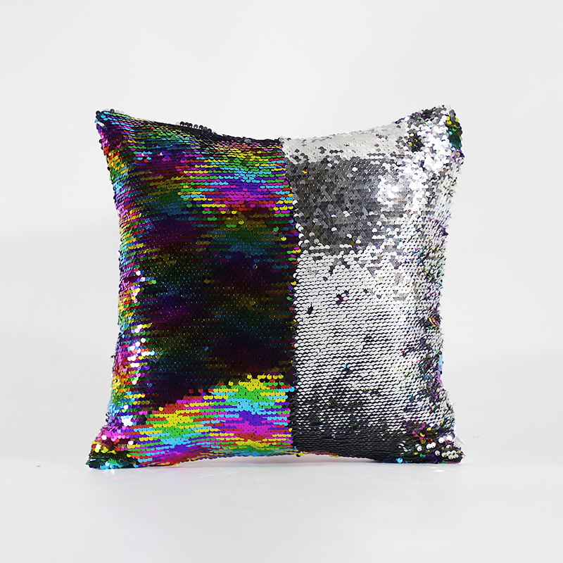 RTS 16*16inch Sublimation Magic Sequin Pillow Case Heart Square Shape Free Shipping (10pcs/20pcs)