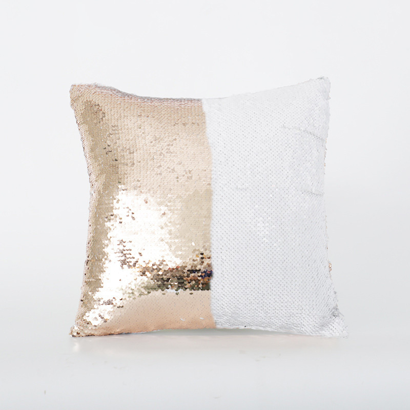 RTS 16*16inch Sublimation Magic Sequin Pillow Case Heart Square Shape Free Shipping (10pcs/20pcs)