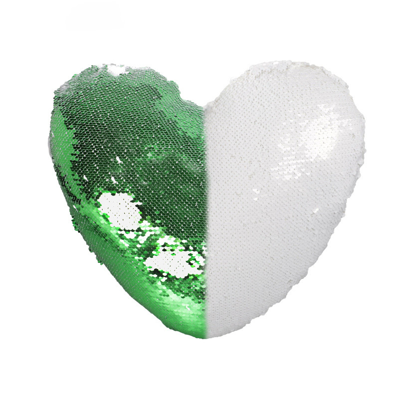 RTS 16*16inch Sublimation Magic Sequin Pillow Case Heart Square Shape Free Shipping (10pcs/20pcs)