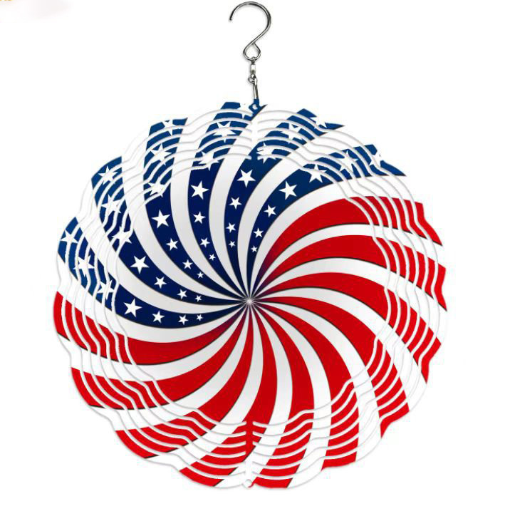 US RTS Sublimation Aluminum Double-Side Wind Spinner 8inch/10inch Free Shipping(25pcs)