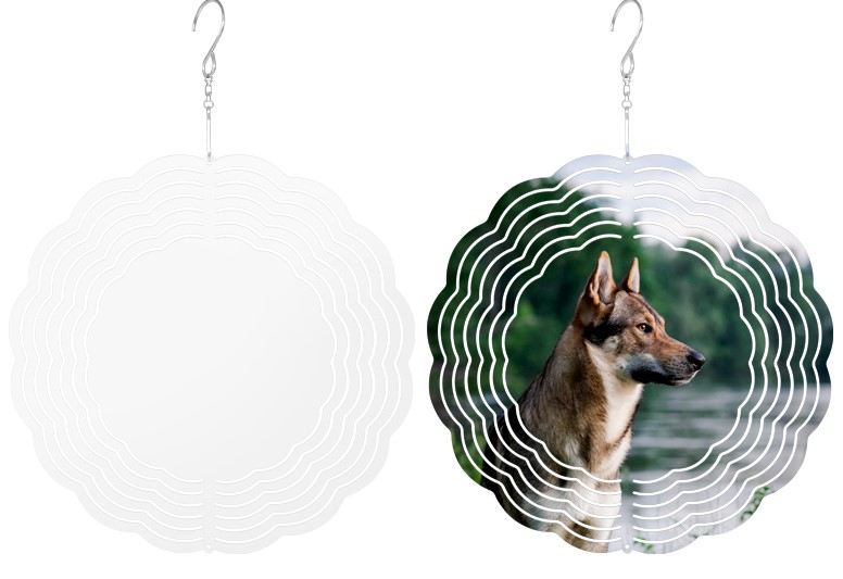 US RTS Sublimation Aluminum Double-Side Wind Spinner 10inch Free Shipping(20pcs)