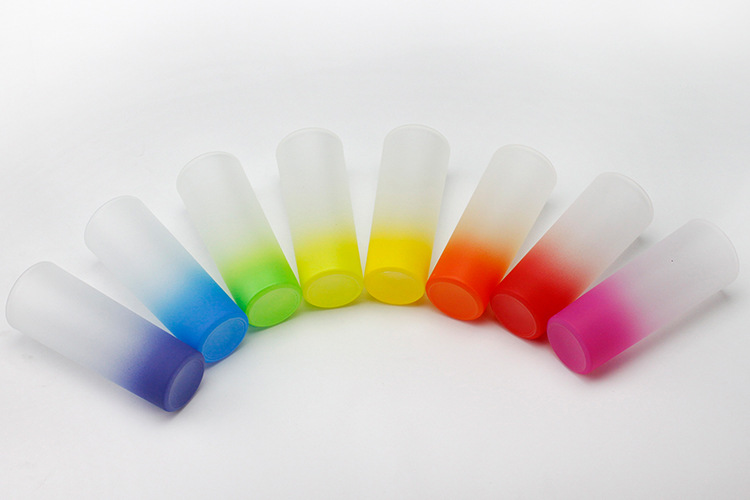 US RTS 3oz Sublimation Ombre Frosted Shot Glass Free Shipping (80pcs)