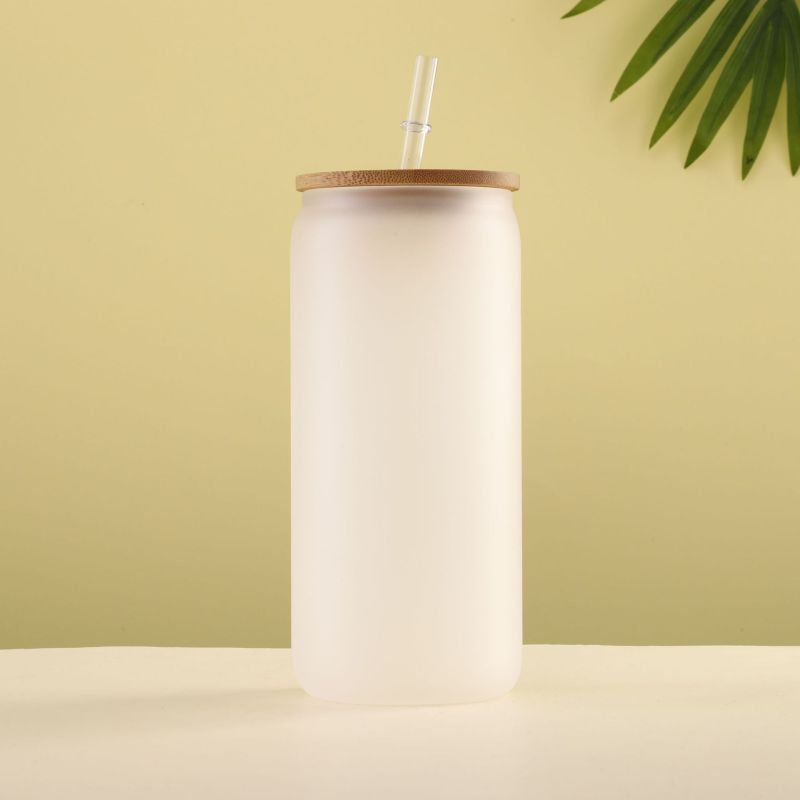 US RTS 20oz Sublimation Frosted Glass Can Cup Free Shipping (25PCS)