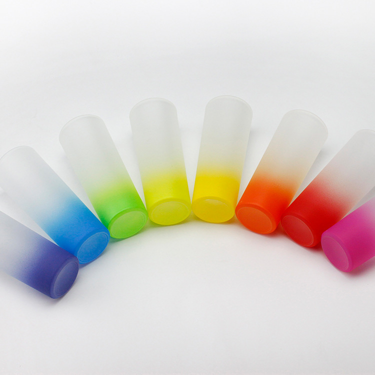 US RTS 3oz Sublimation Ombre Frosted Shot Glass Free Shipping (80pcs)