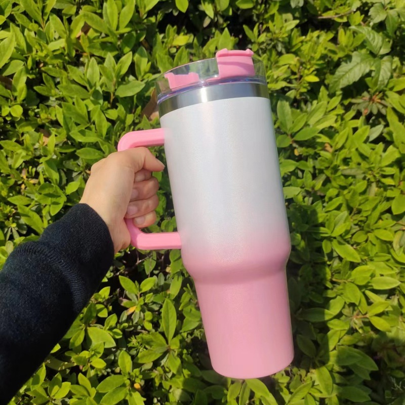 China RTS 40oz Sublimation Glitter Ombre Travel Mug (12pcs/25pcs)