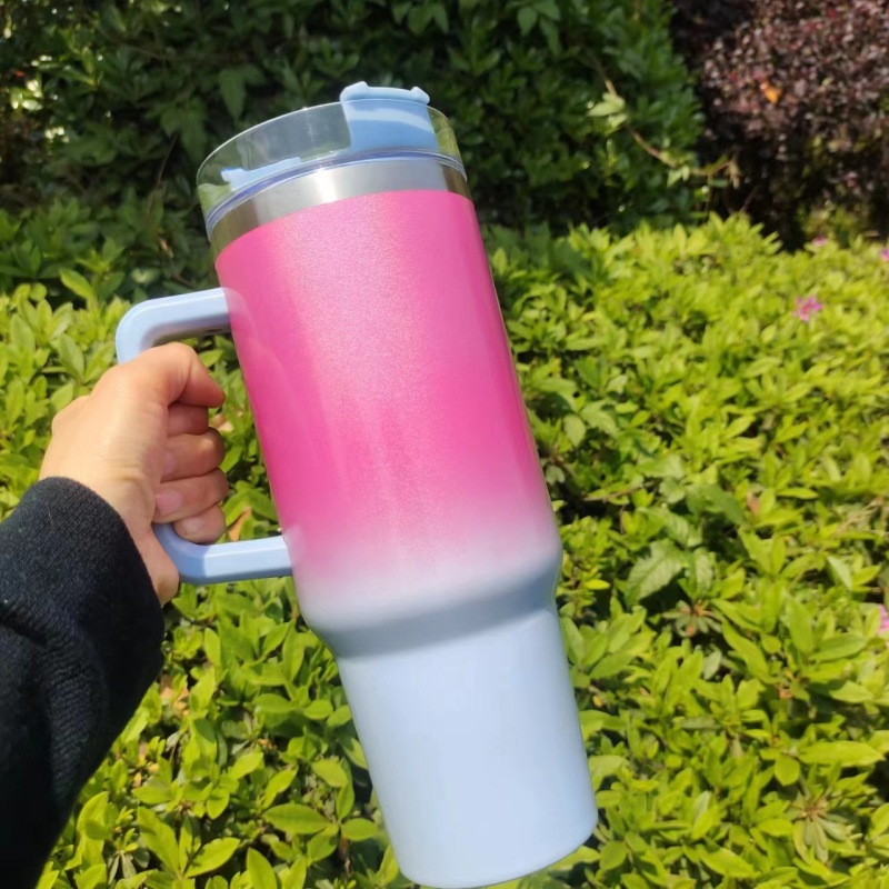 China RTS 40oz Sublimation Glitter Ombre Travel Mug (12pcs/25pcs)