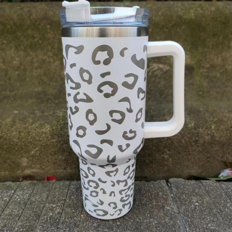 US RTS 40oz Non-sublimation Leopard Print Mug Free Shipping (16PCS)