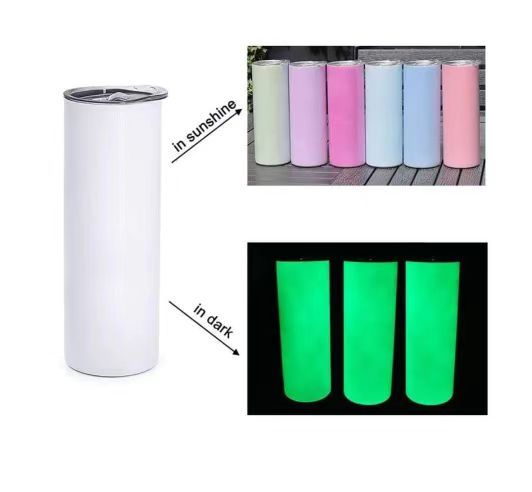 US RTS 20oz Sublimation UV Color Change + Glow in Dark Tumbler (25pcs)