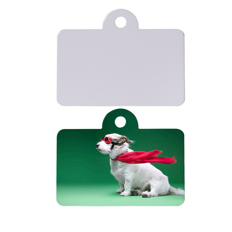 RTS Sublimation Aluminum Double Sides Dog Collar Tag Blank Free Shipping (50pcs/100pcs)