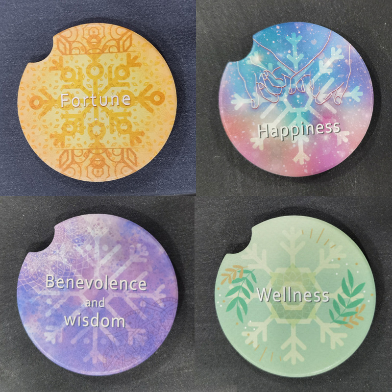 RTS Sublimation Ceramic Cupholder Car Coaster Free Shipping (20pcs/40pcs)