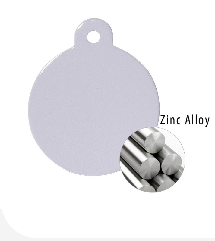 RTS Sublimation Aluminum Double Sides Dog Collar Tag Blank Free Shipping (50pcs/100pcs)