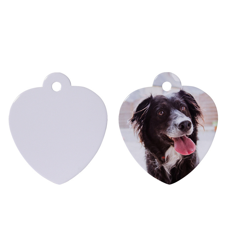 RTS Sublimation Aluminum Double Sides Dog Collar Tag Blank Free Shipping (50pcs/100pcs)
