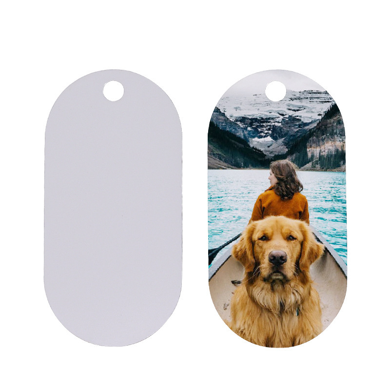 RTS Sublimation Aluminum Double Sides Dog Collar Tag Blank Free Shipping (50pcs/100pcs)