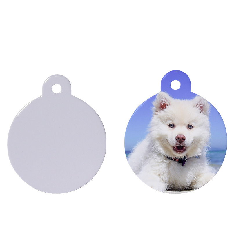 RTS Sublimation Aluminum Double Sides Dog Collar Tag Blank Free Shipping (50pcs/100pcs)