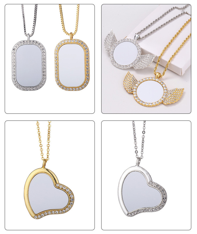 RTS Sublimation Aluminum Memorial Necklacce Free Shipping (30pcs/60pcs)