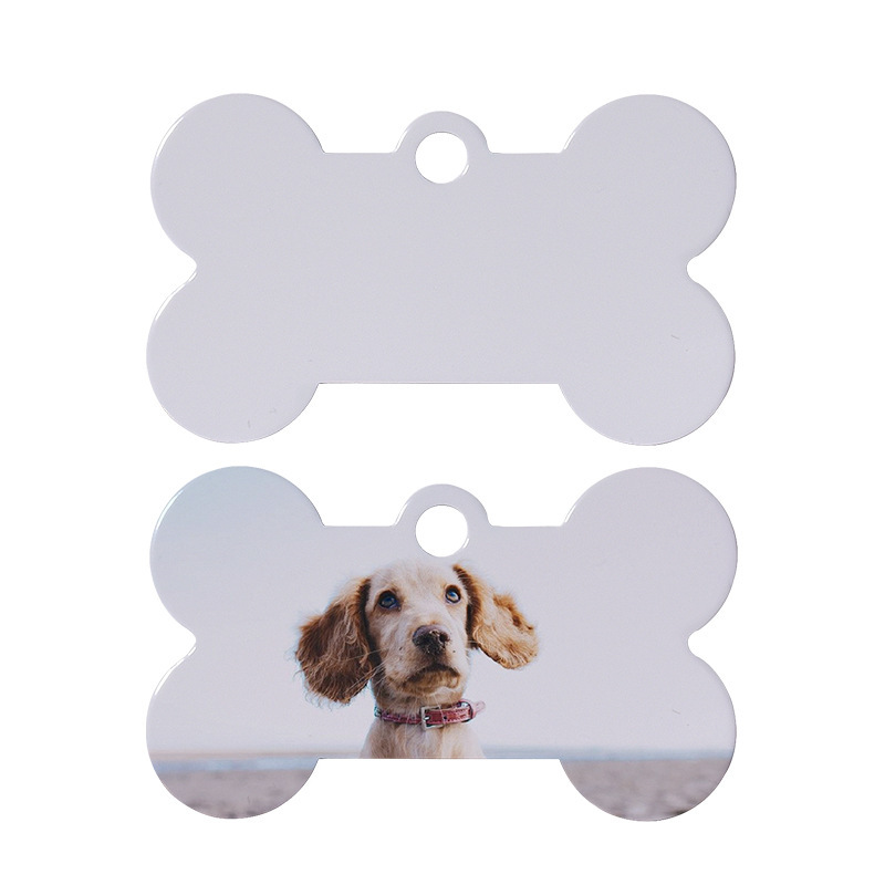 RTS Sublimation Aluminum Double Sides Dog Collar Tag Blank Free Shipping (50pcs/100pcs)