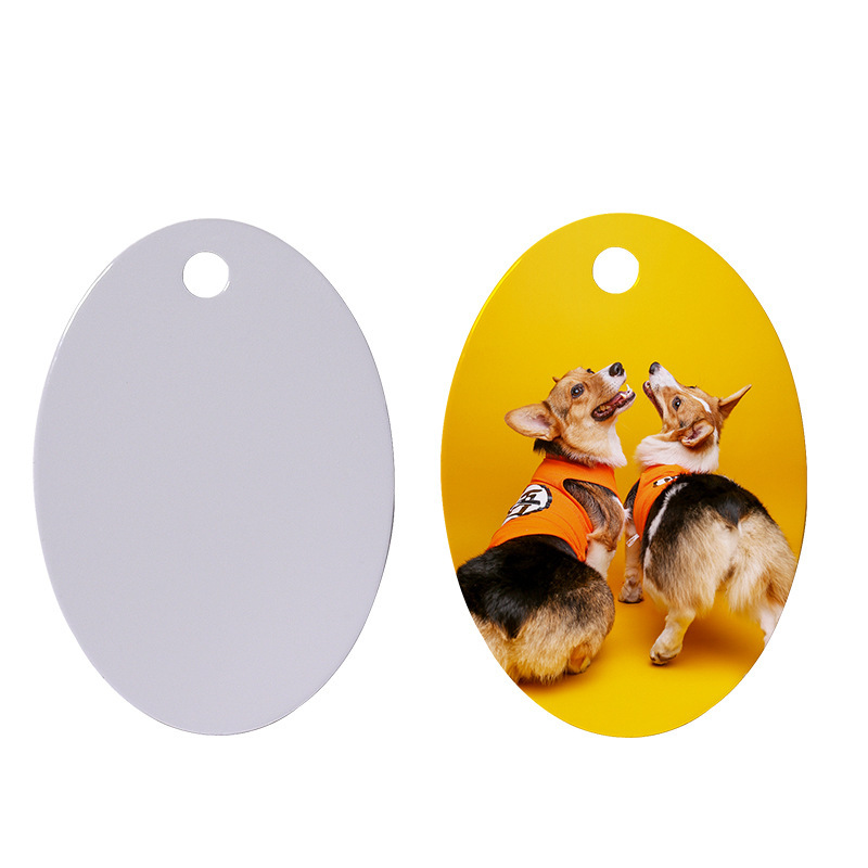 RTS Sublimation Aluminum Double Sides Dog Collar Tag Blank Free Shipping (50pcs/100pcs)