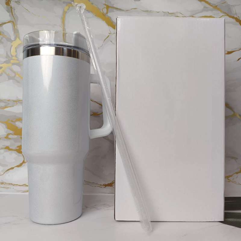 RTS US 40oz Sublimation Glitter Shimmer Blank Mug Free Shipping (16PCS)