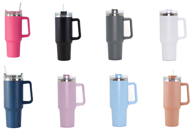 US RTS 40oz Non-Sublimation Powder Coated Mug Free Shipping (16PCS)
