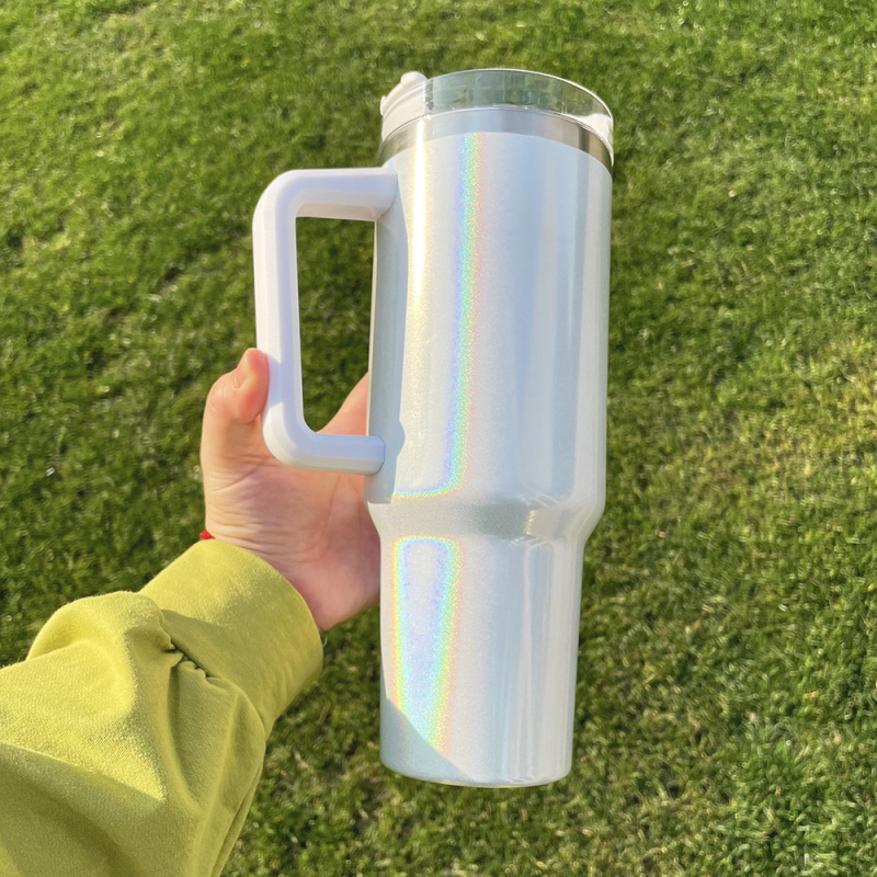 RTS US 40oz Sublimation Glitter Shimmer Blank Mug Free Shipping (16PCS)