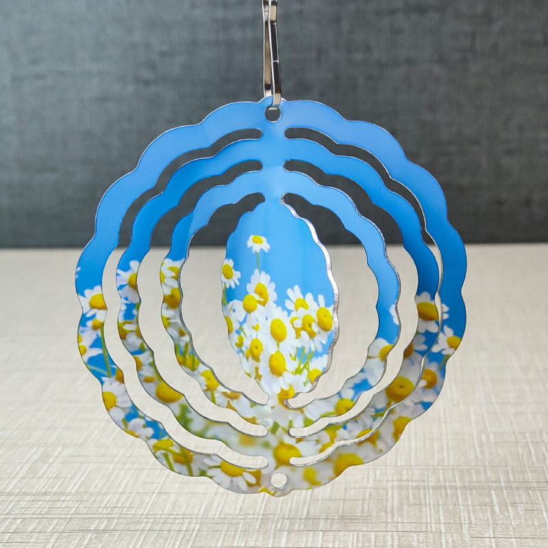 RTS Sublimation Aluminum Double-Side Wind Spinner 3 inch Free Shipping(25pcs/50pcs)