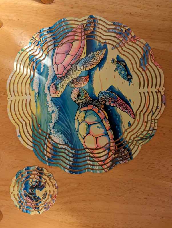 RTS Sublimation Aluminum Double-Side Wind Spinner 3 inch Free Shipping(25pcs/50pcs)