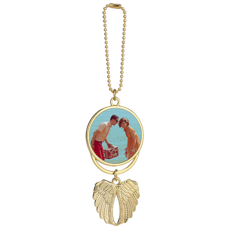 RTS Sublimation Angel Wing Pendant Keychain Blanks Free Shipping (40pcs/80pcs)