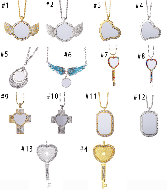 RTS Sublimation Aluminum Memorial Necklacce Free Shipping (30pcs/60pcs)